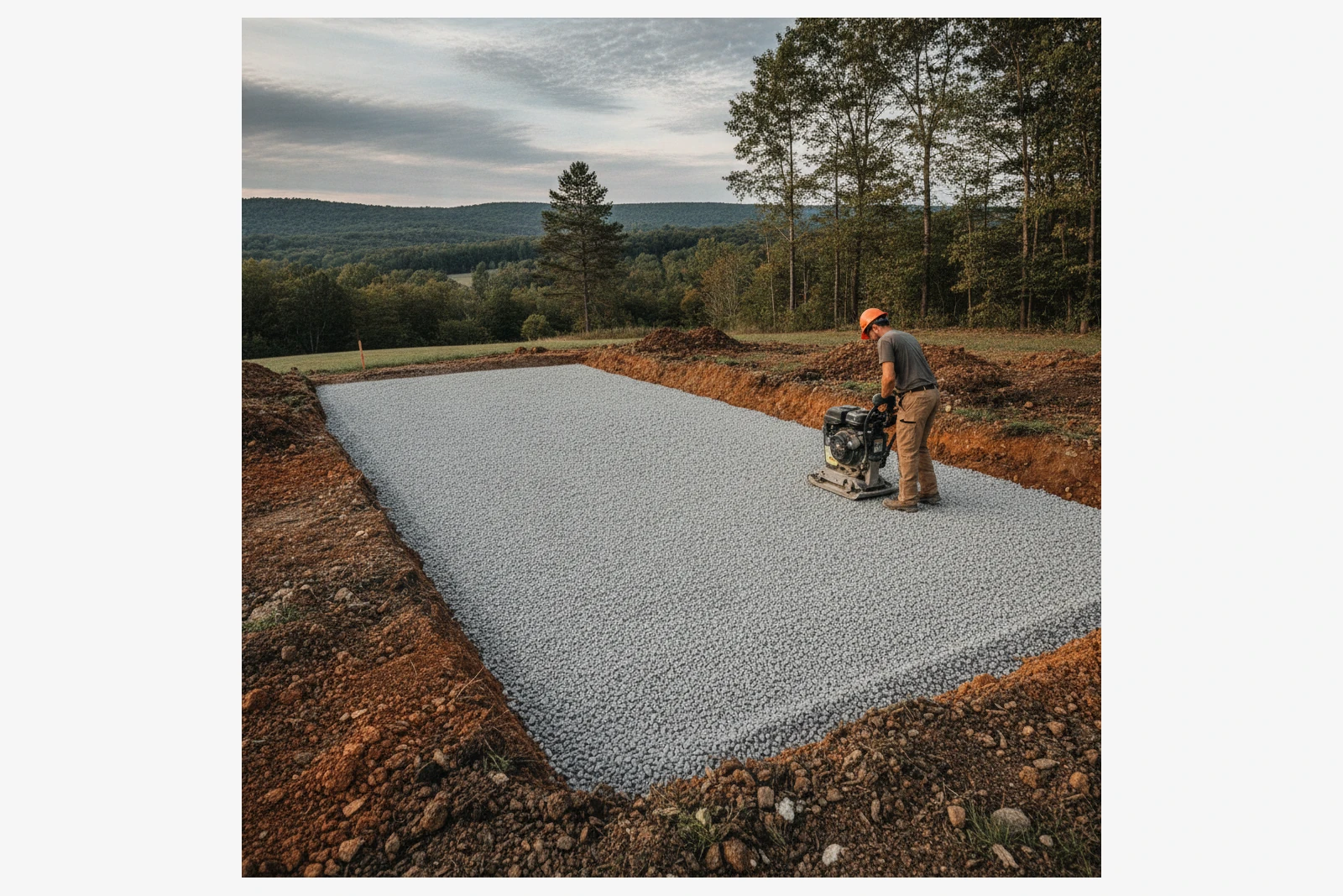 Concrete driveway base preparation compaction Altoona Pennsylvania Blair County stone base freeze-thaw central Pennsylvania